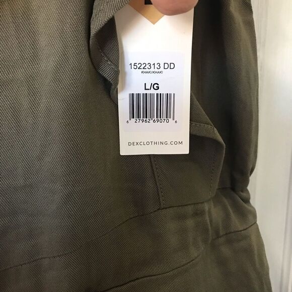New Dex Khaki Jumpsuit Large Women - Picture 11 of 14